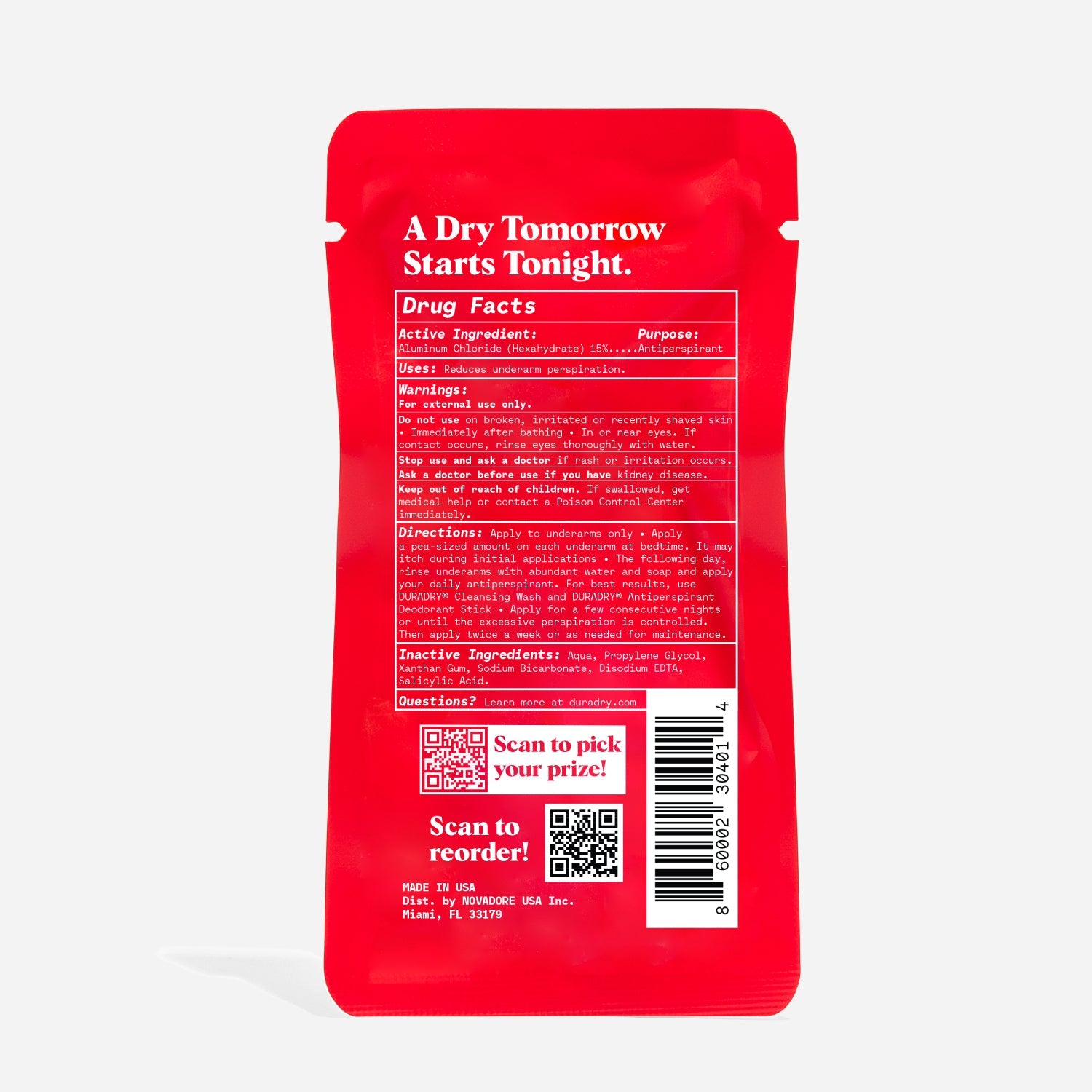 Duradry: Sweat Minimizing Gel