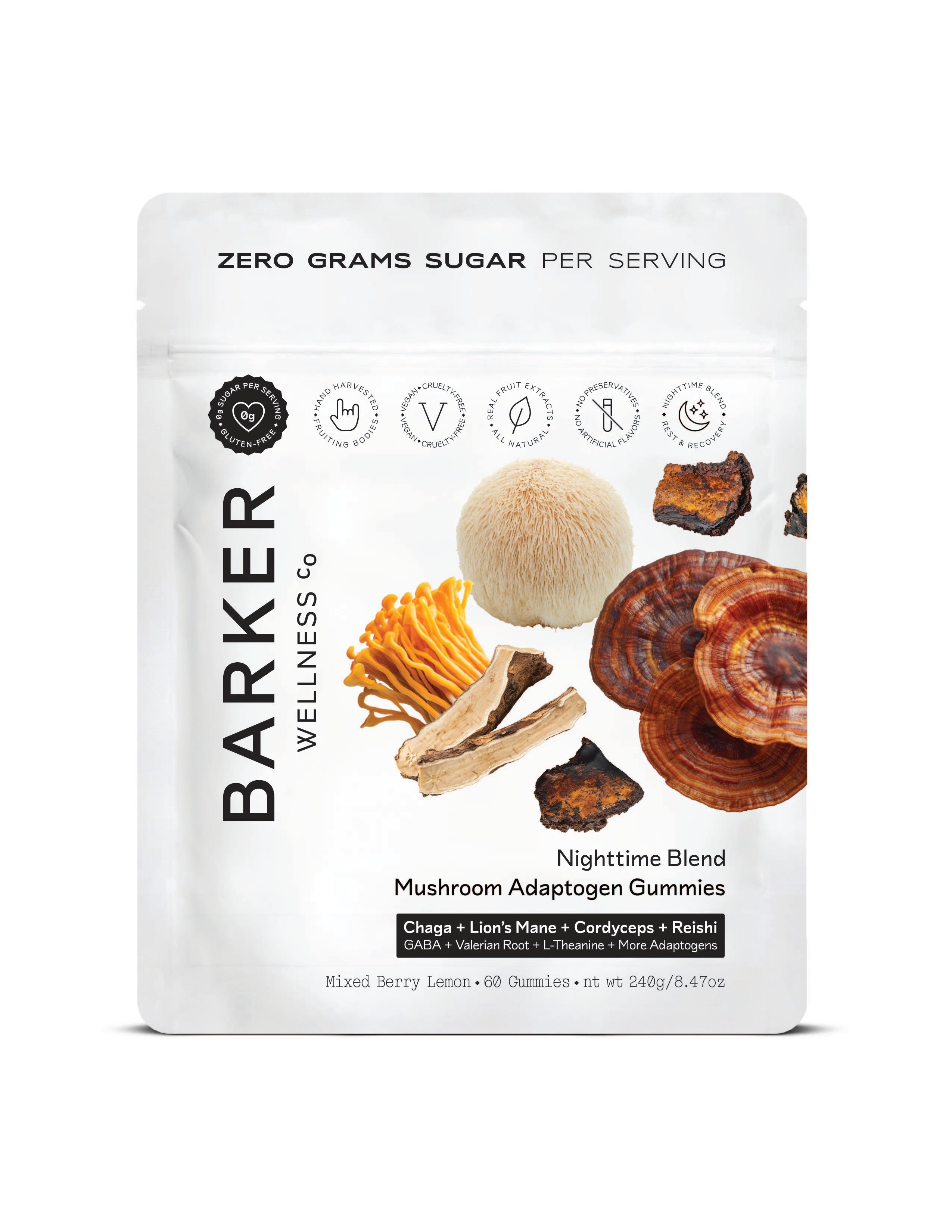 Barker Wellness: Mushroom Adaptogen Gummies - Nighttime