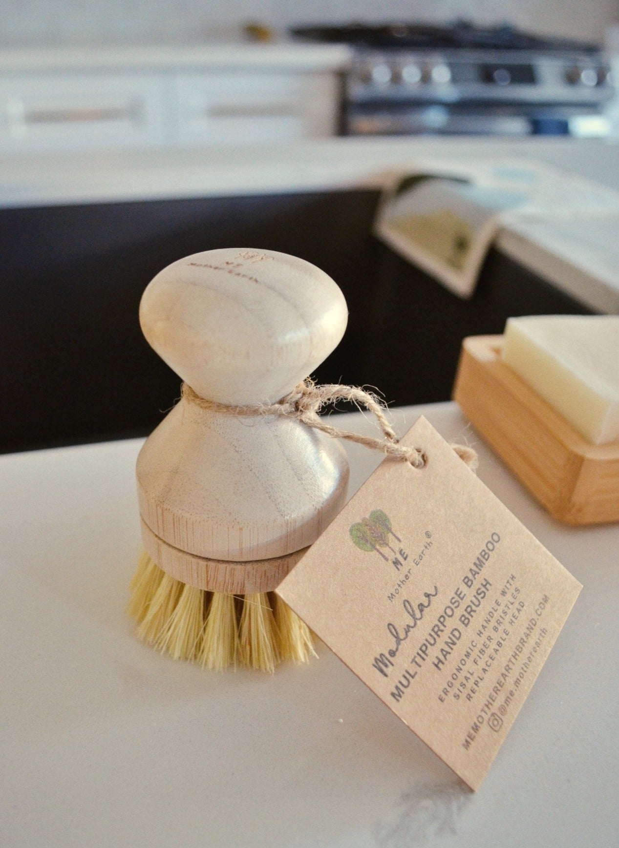 4 Pack Multipurpose Wood + Plant Fiber Cleaning Brushes