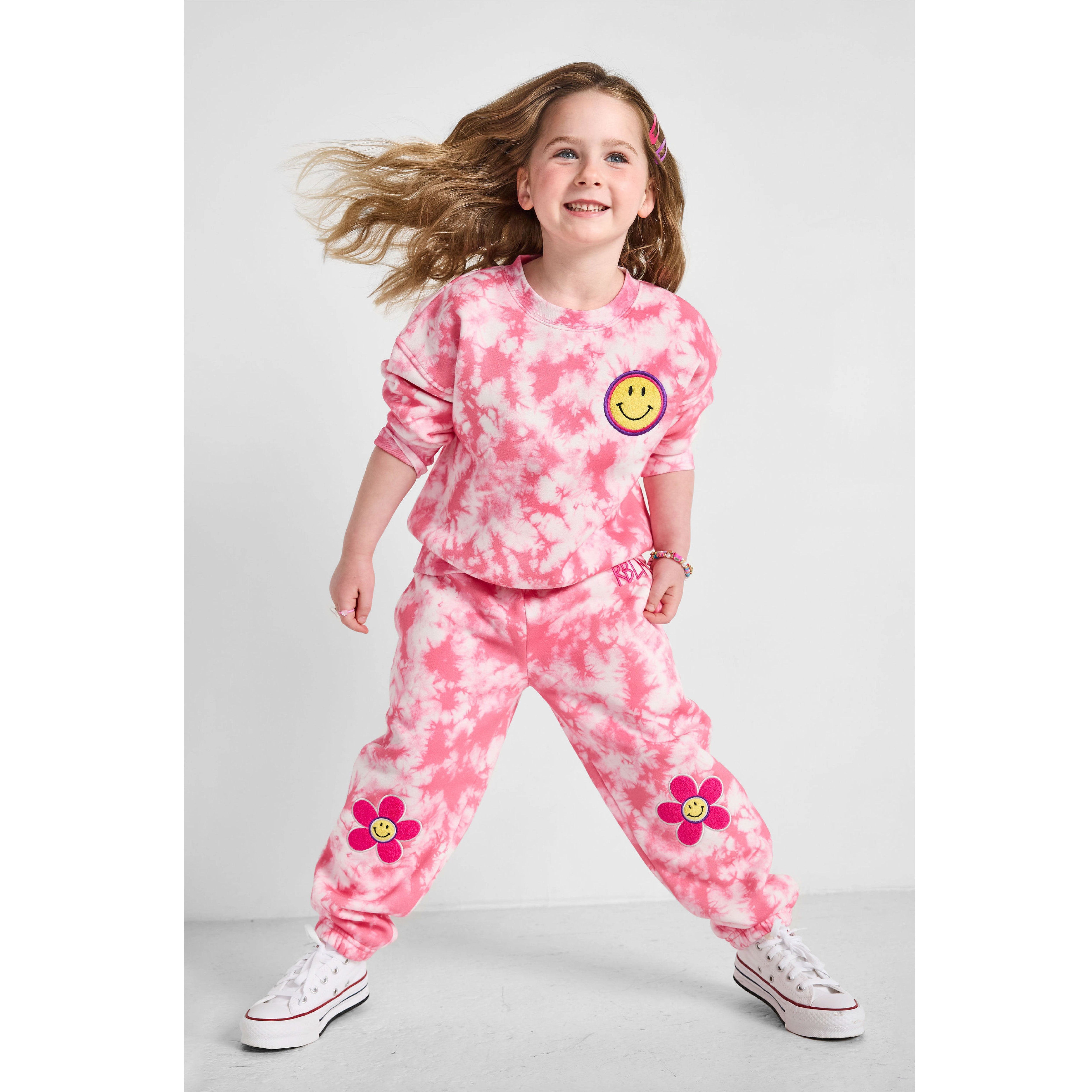 Rebloomed Kids: Smiley Tie-Dye Crewneck Sweatshirt
