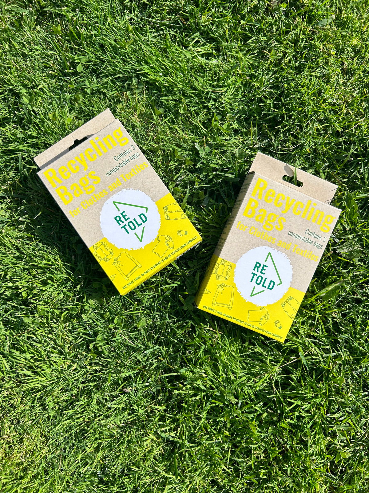 Retold's Three Bags in a Box: 3 clothing recycling bags – Retold Recycling