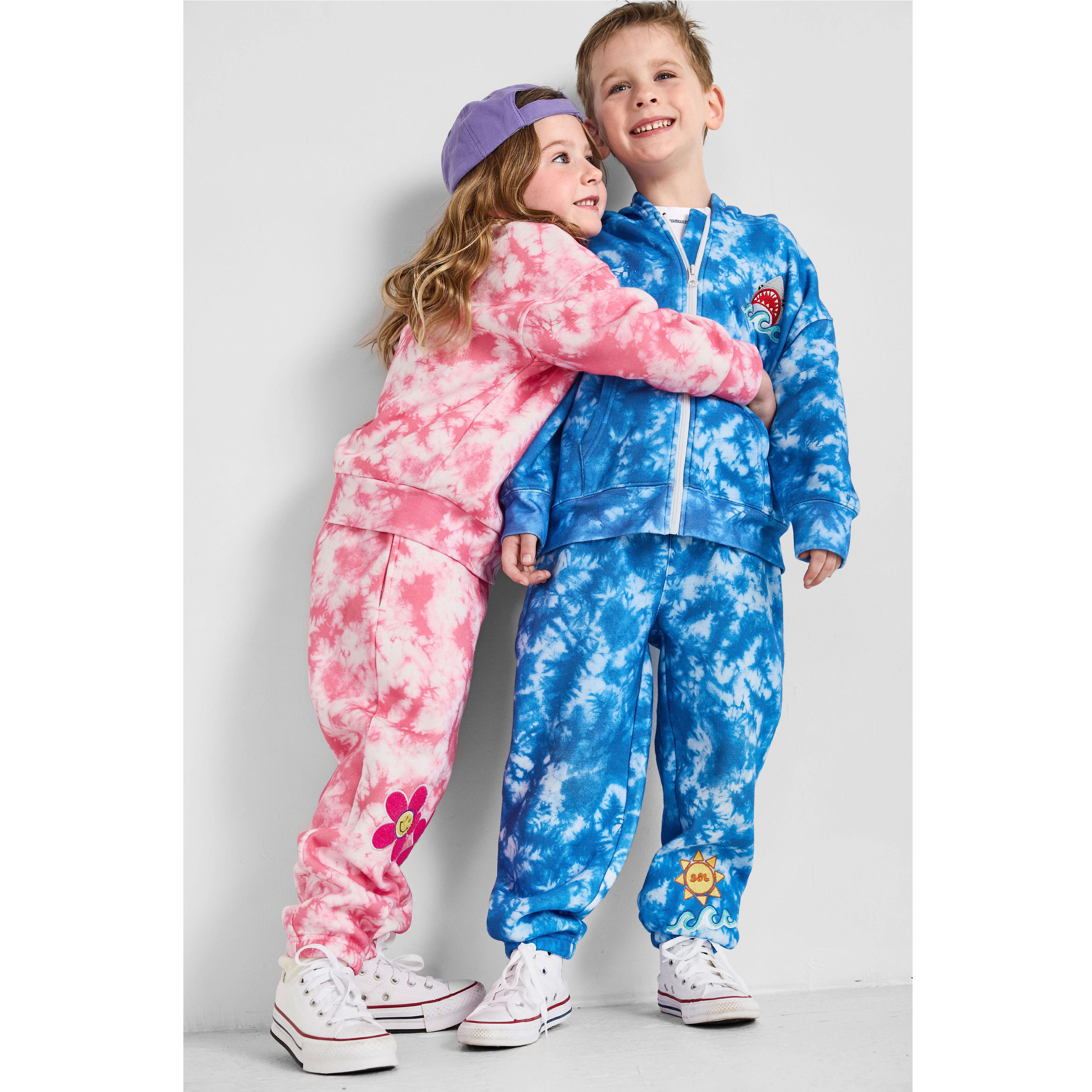 Rebloomed Kids: Smiley Tie-Dye Crewneck Sweatshirt