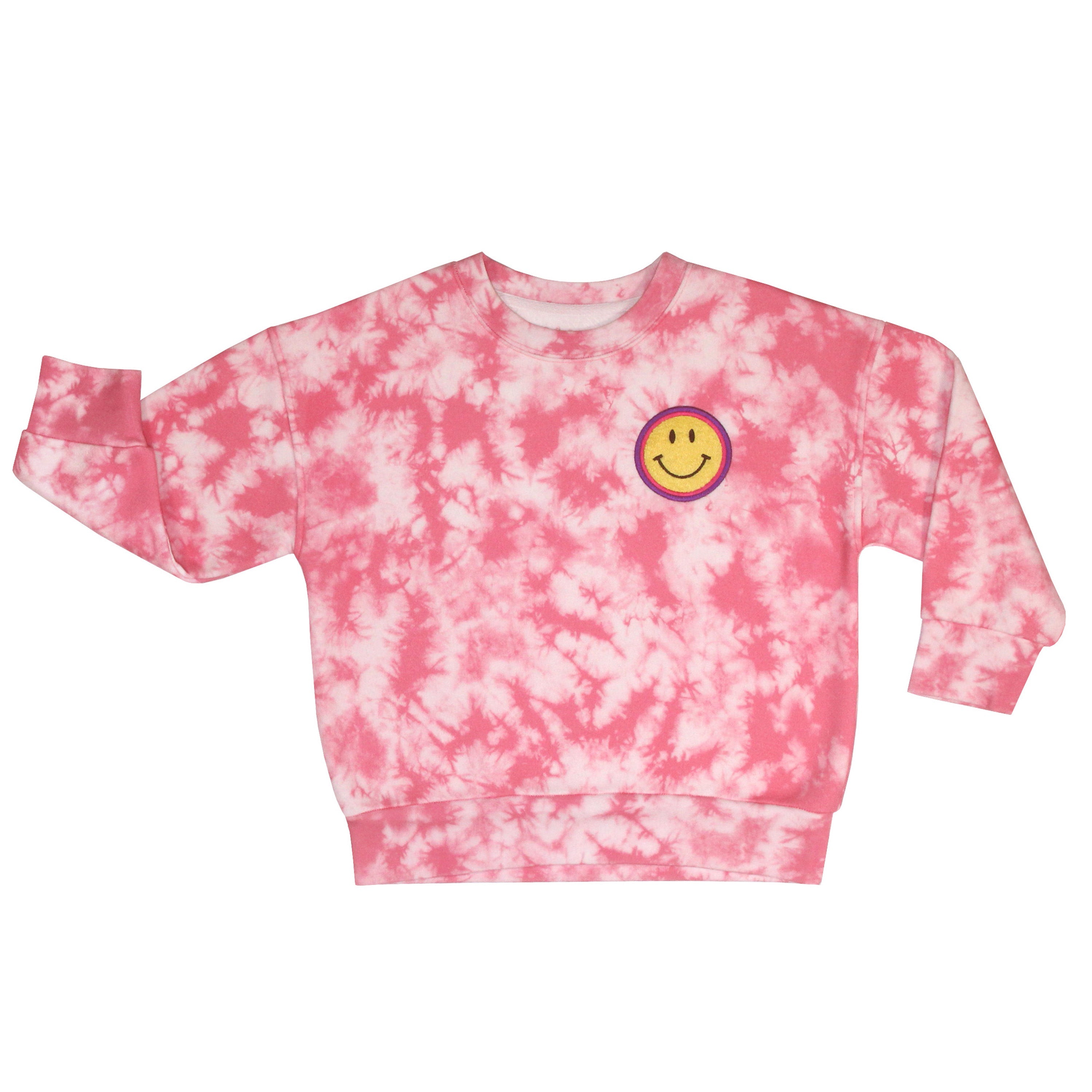Rebloomed Kids: Smiley Tie-Dye Crewneck Sweatshirt