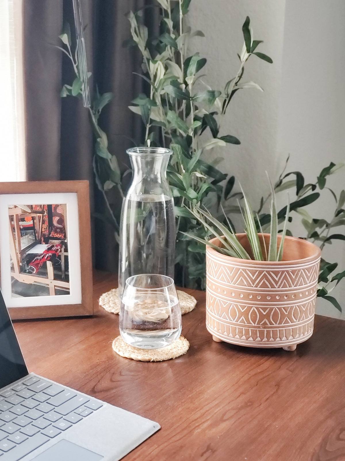 KORISSA: Hand Etched Terracotta Pot - Small