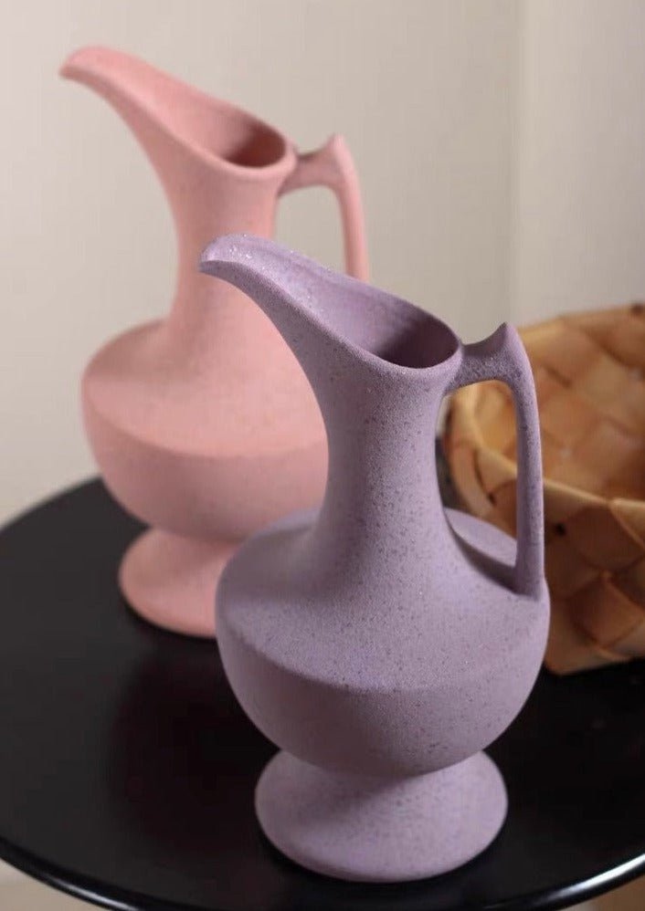INSPECIAL HOME: Handmade Medieval Style Ceramic Decorative Flower Vase with Matte Finish