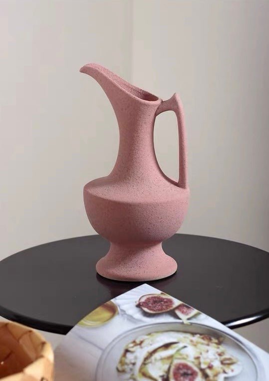 INSPECIAL HOME: Handmade Medieval Style Ceramic Decorative Flower Vase with Matte Finish