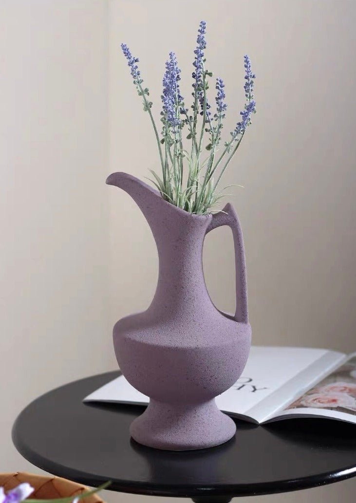 INSPECIAL HOME: Handmade Medieval Style Ceramic Decorative Flower Vase with Matte Finish