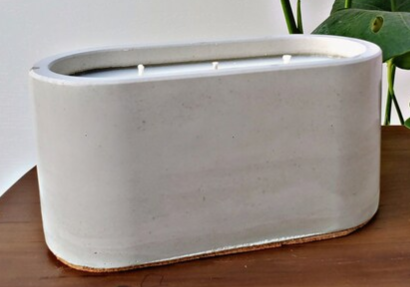 LuLu & Oliver: Large Oval Hand painted Concrete Candle