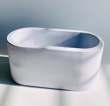 LuLu & Oliver: Large Oval Hand painted Concrete Candle