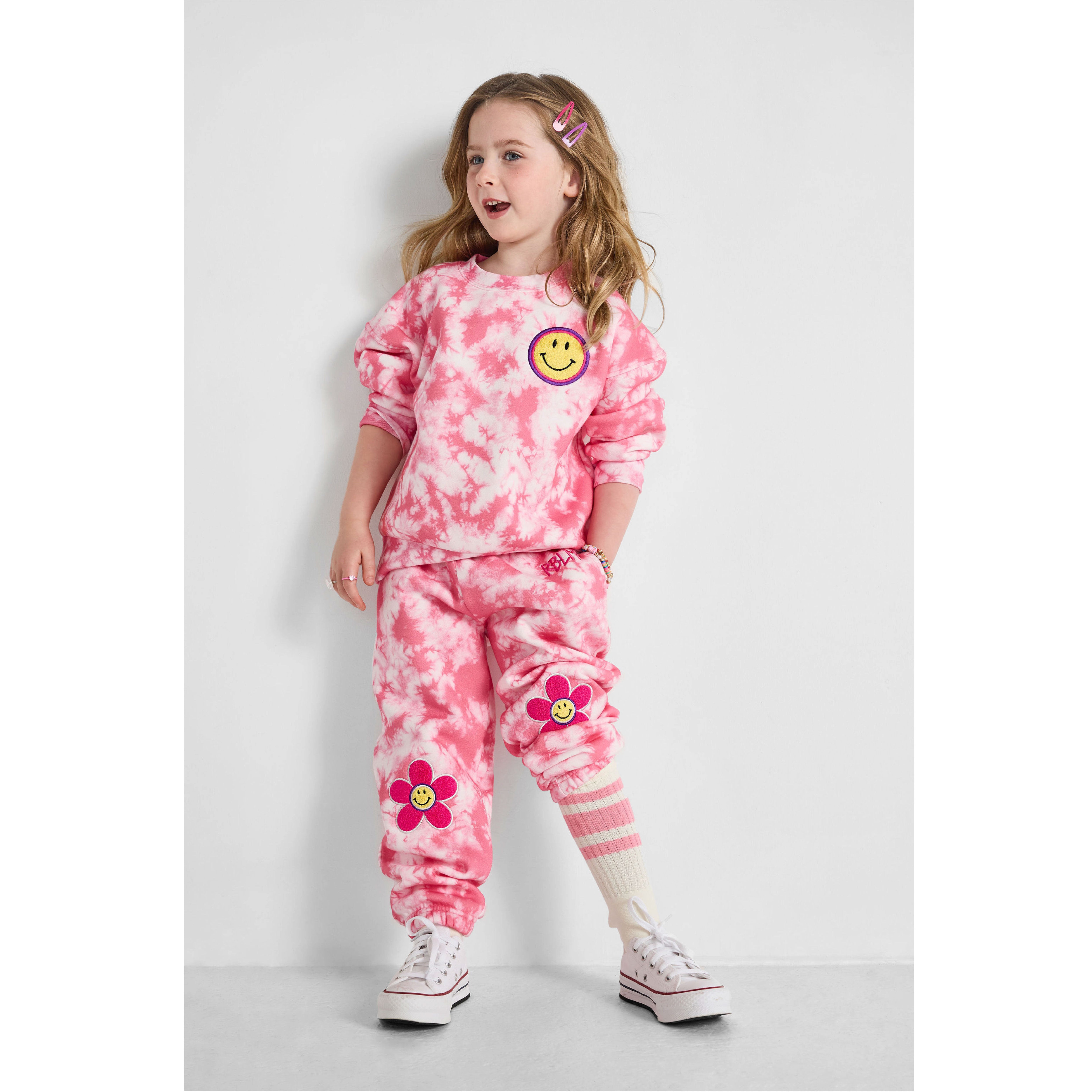 Rebloomed Kids: Smiley Tie-Dye Crewneck Sweatshirt