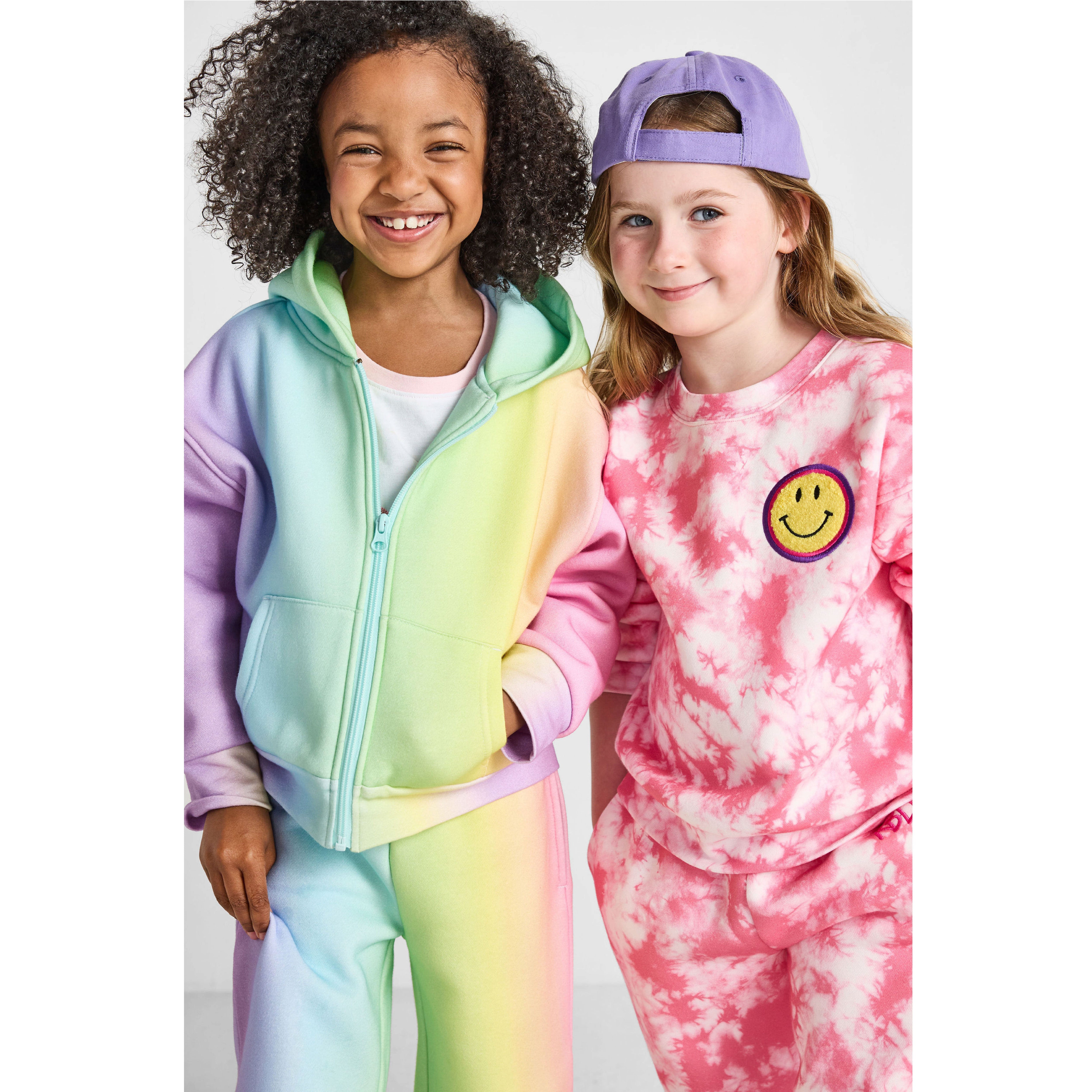 Rebloomed Kids: Smiley Tie-Dye Crewneck Sweatshirt