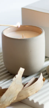 LuLu & Oliver: Signature Concrete Candle - Tulip (small) Handpainted Concrete Candle